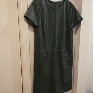 Ann Taylor Dark Green Mini Dress